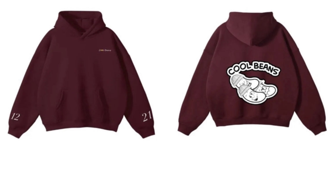 Burgundy Cool Beans Hoody