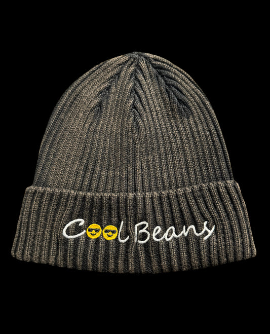 Black Embroidered Beanie