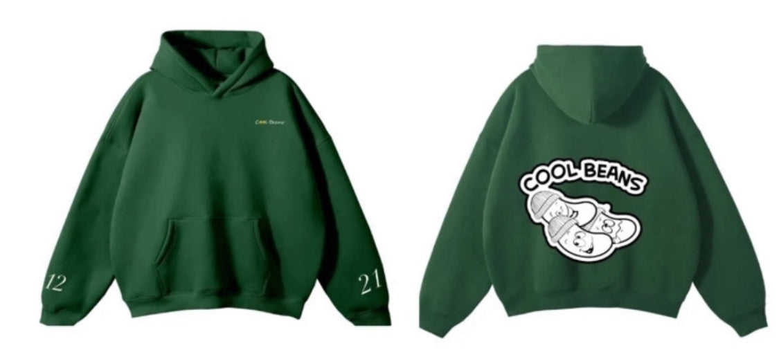 Green Cool Beans Hoody