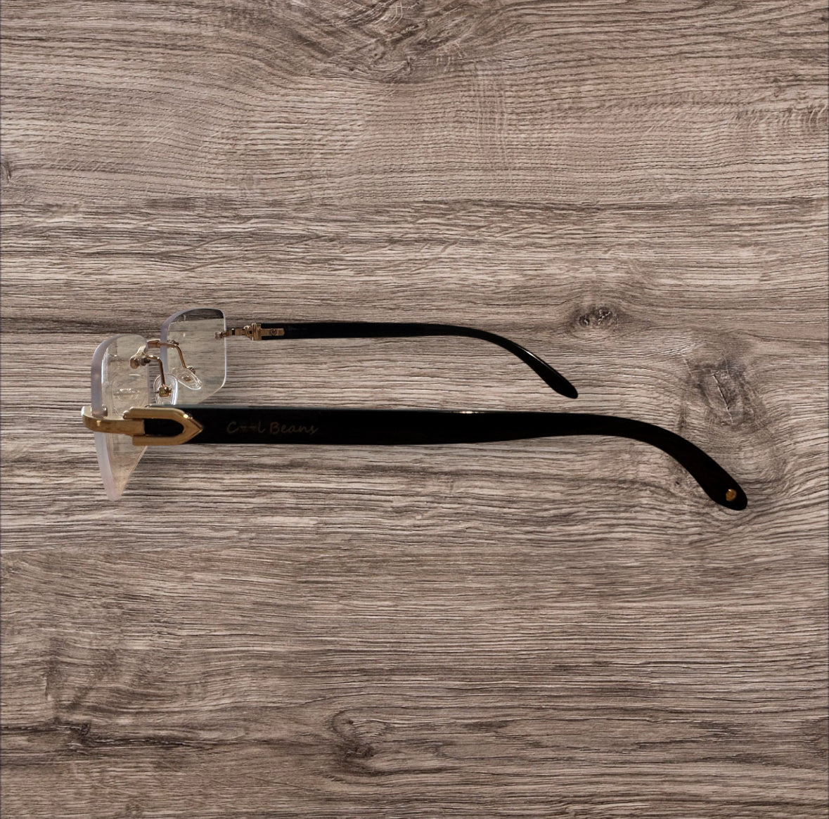 Cool Beans Clear Glasses w/ Gold trim
