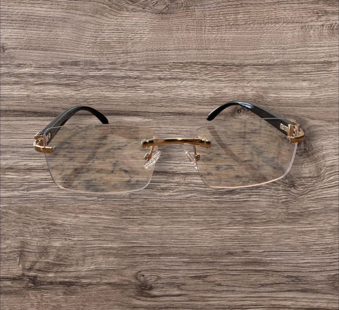 Cool Beans Clear Glasses w/ Gold trim