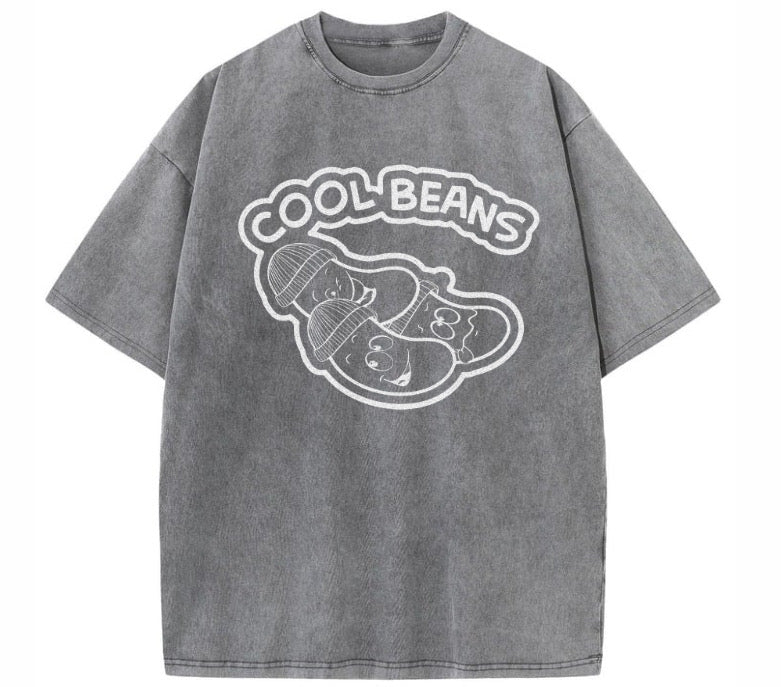 Gray distressed CB tee