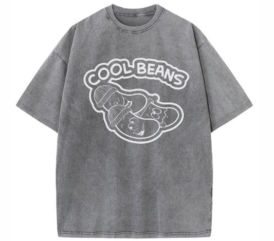 Gray distressed CB tee
