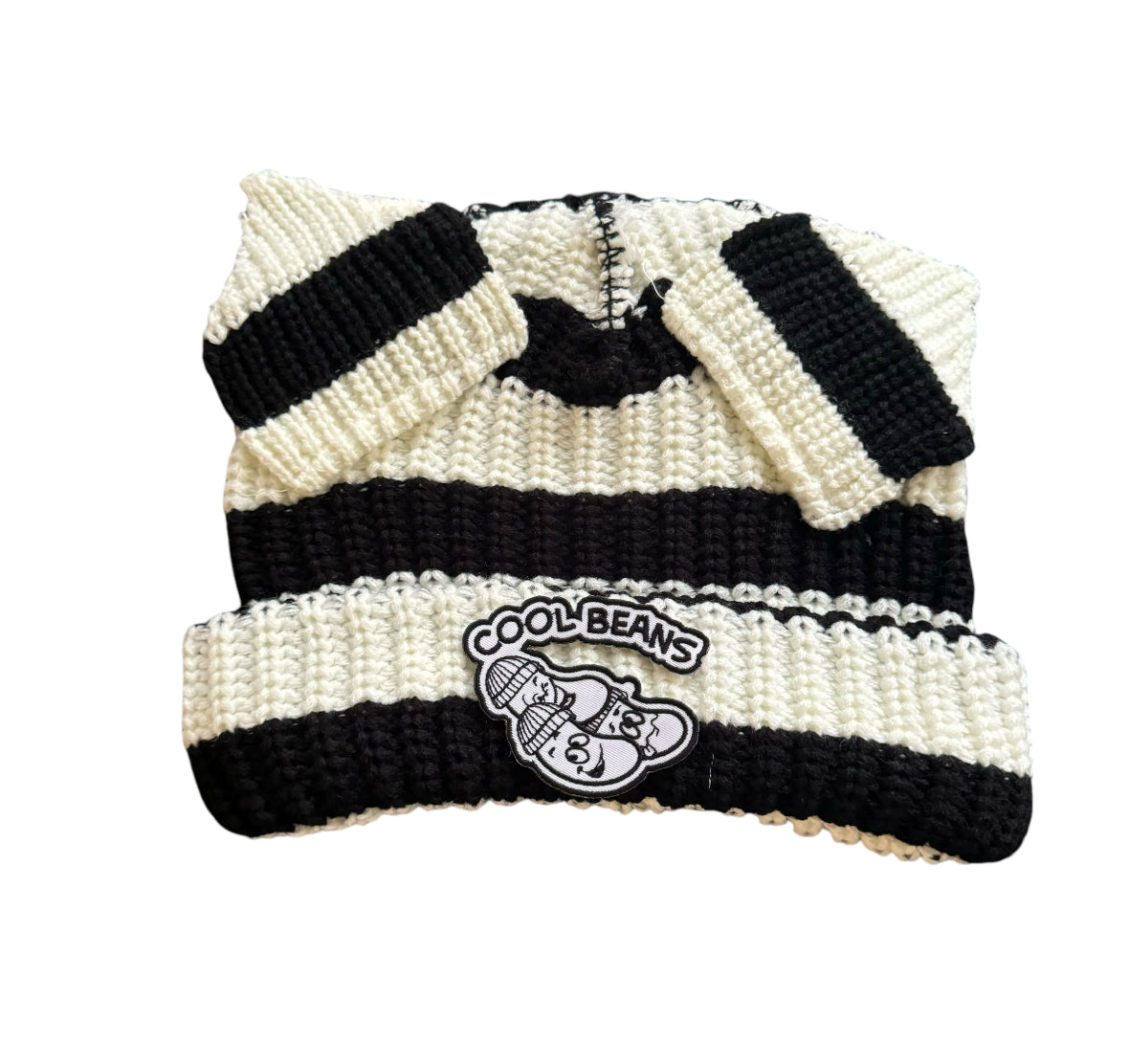 Black&White Beanie w/Ears