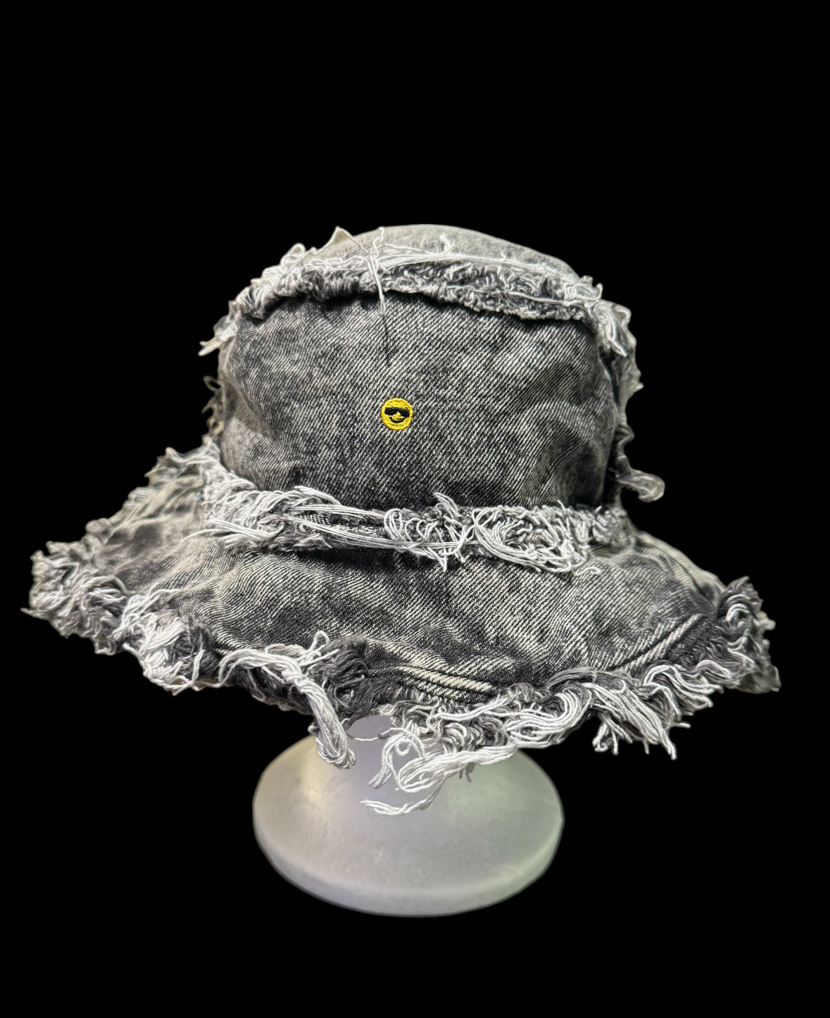 Black distressed Cool Beans Bucket Hat