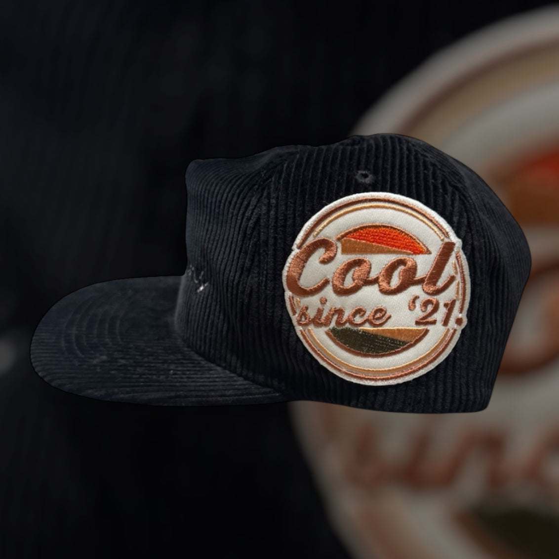Black Corduroy CB SnapBack