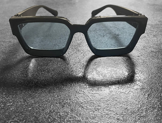 CB Black Shades, light blue lens
