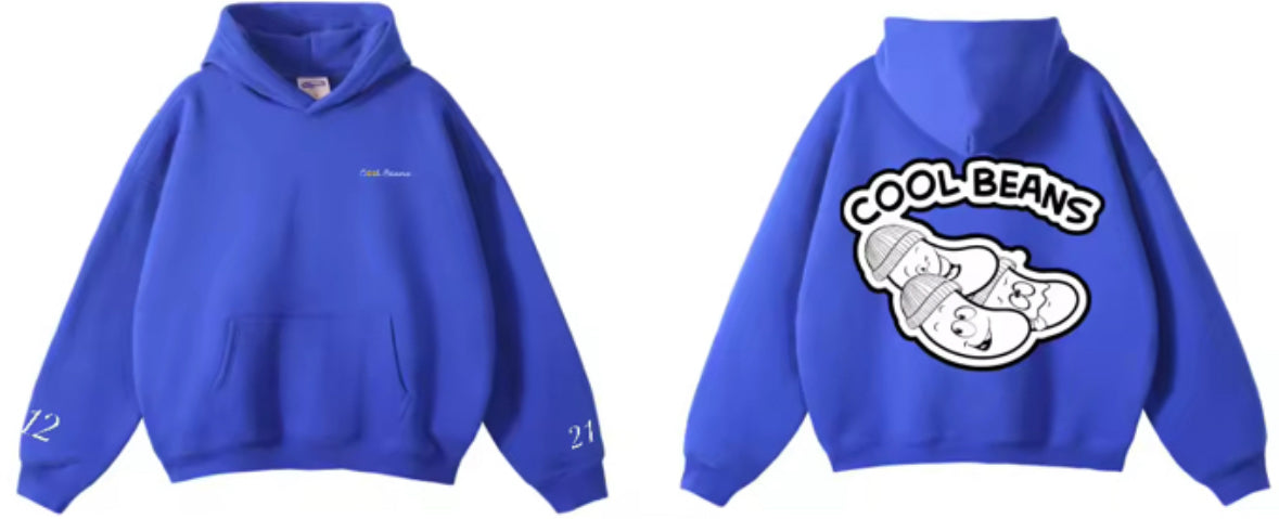Blue Cool Beans Hoodie