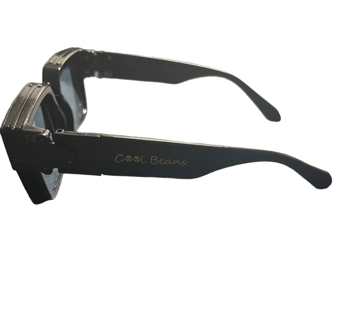 CB Black Shades, light blue lens