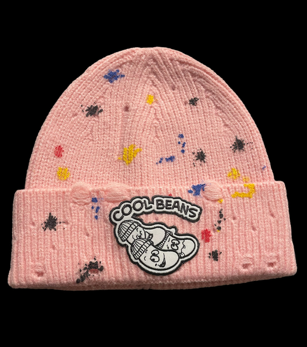 CB Pink Splash Beanie