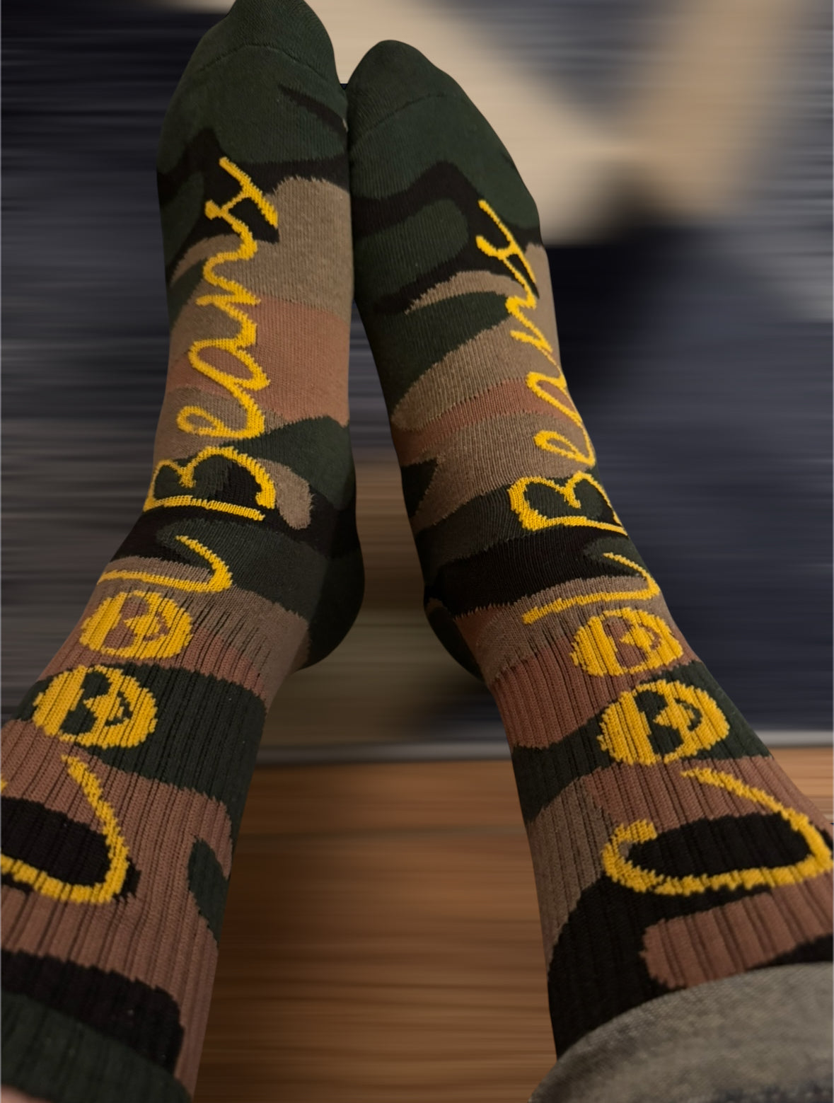 Green Camo Socks