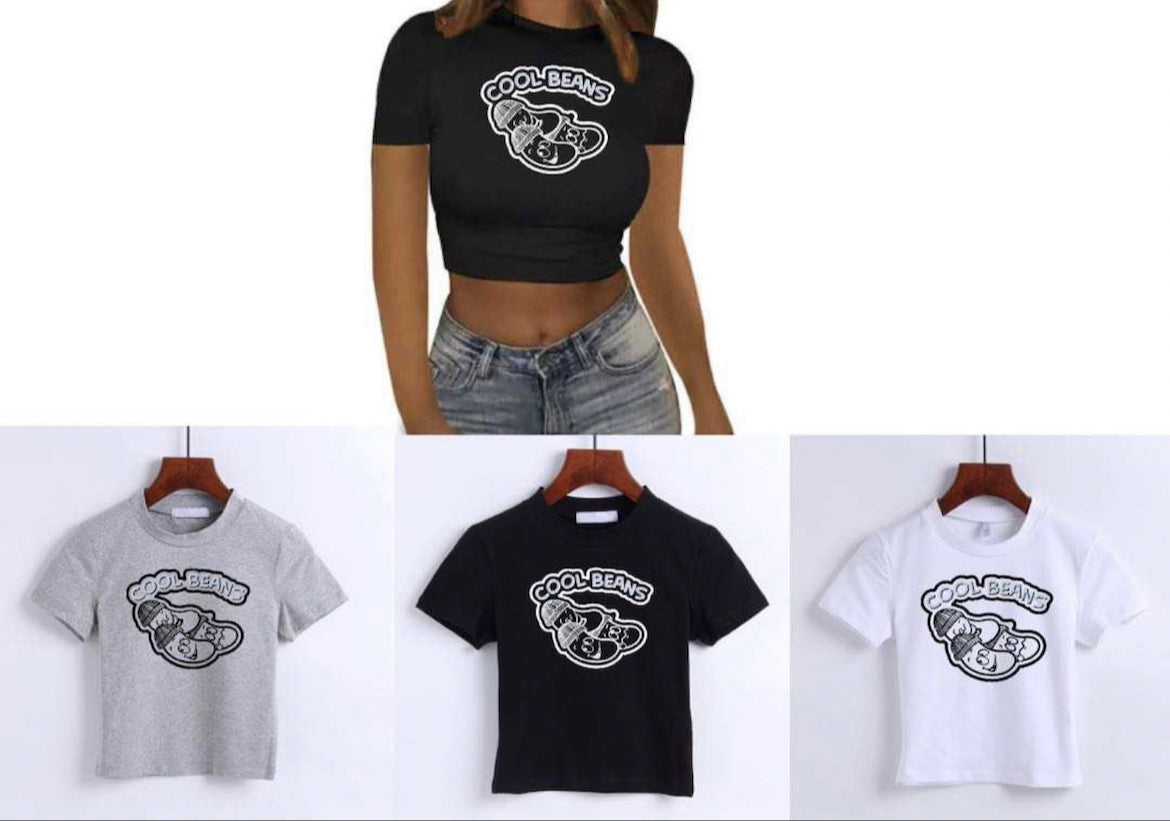 Cool Beans Crop Tops (sizes Small to Large)