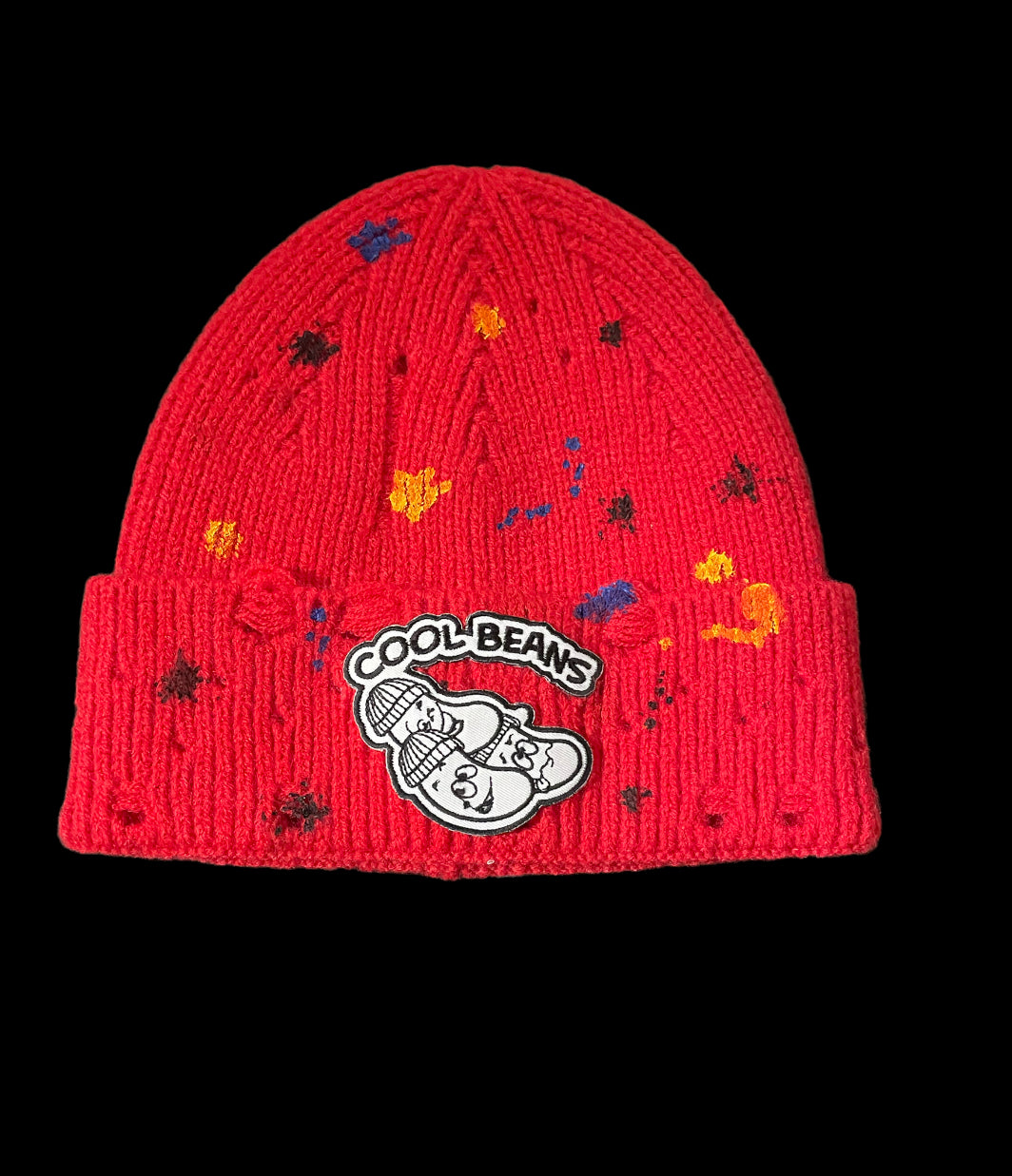 Red Splash Beanie